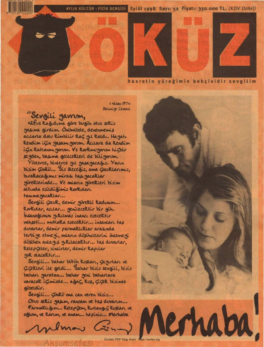 Öküz Sayı 52 Eylül 1998 kapak görseli