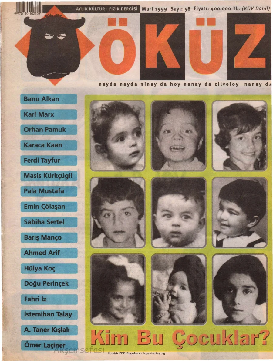 Öküz Sayı 58 Mart 1999 kapak görseli