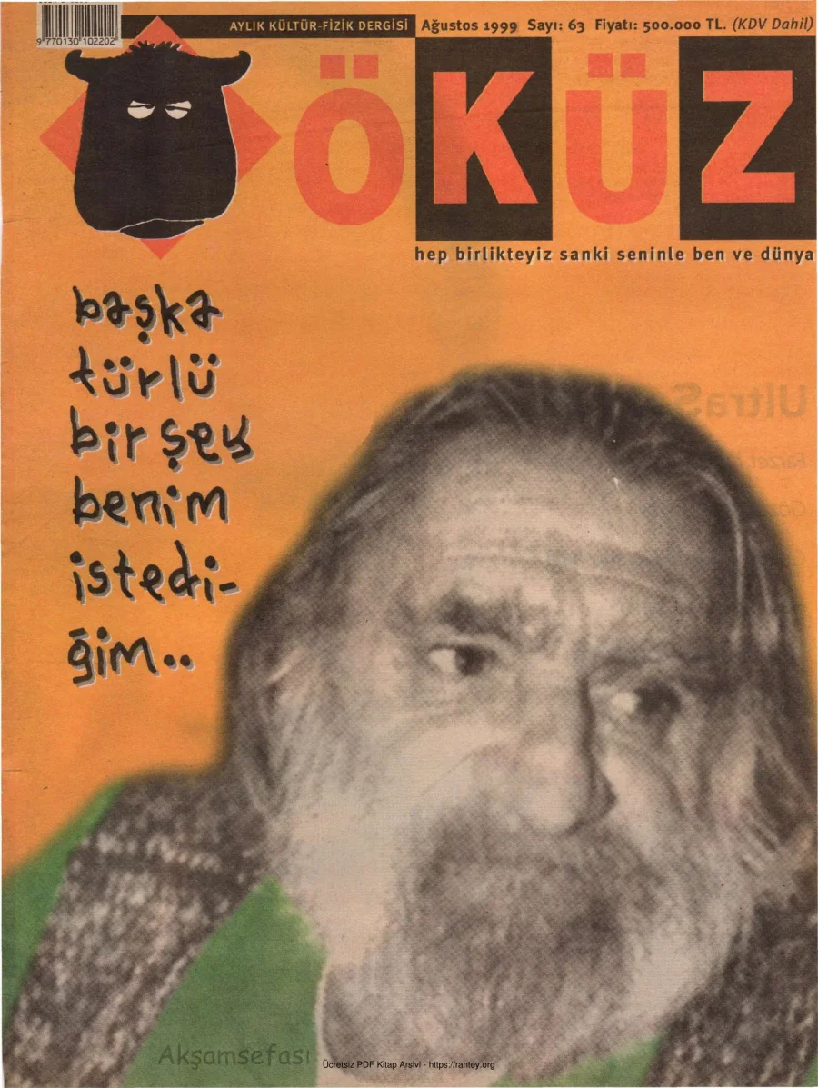 Öküz Sayı 63 Ağustos 1999 kapak görseli