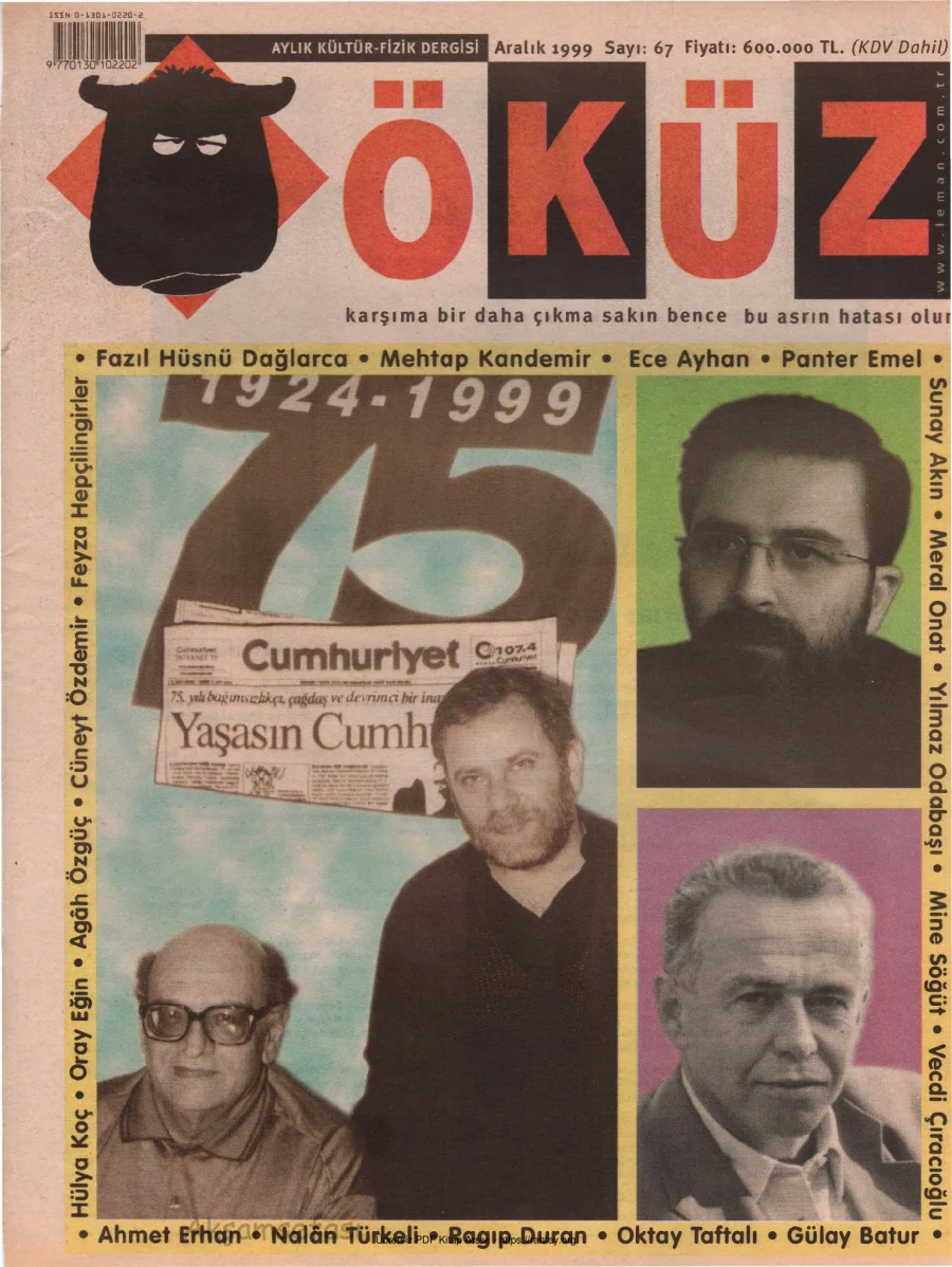 Öküz Sayı 67 Aralık 1999 kapak görseli
