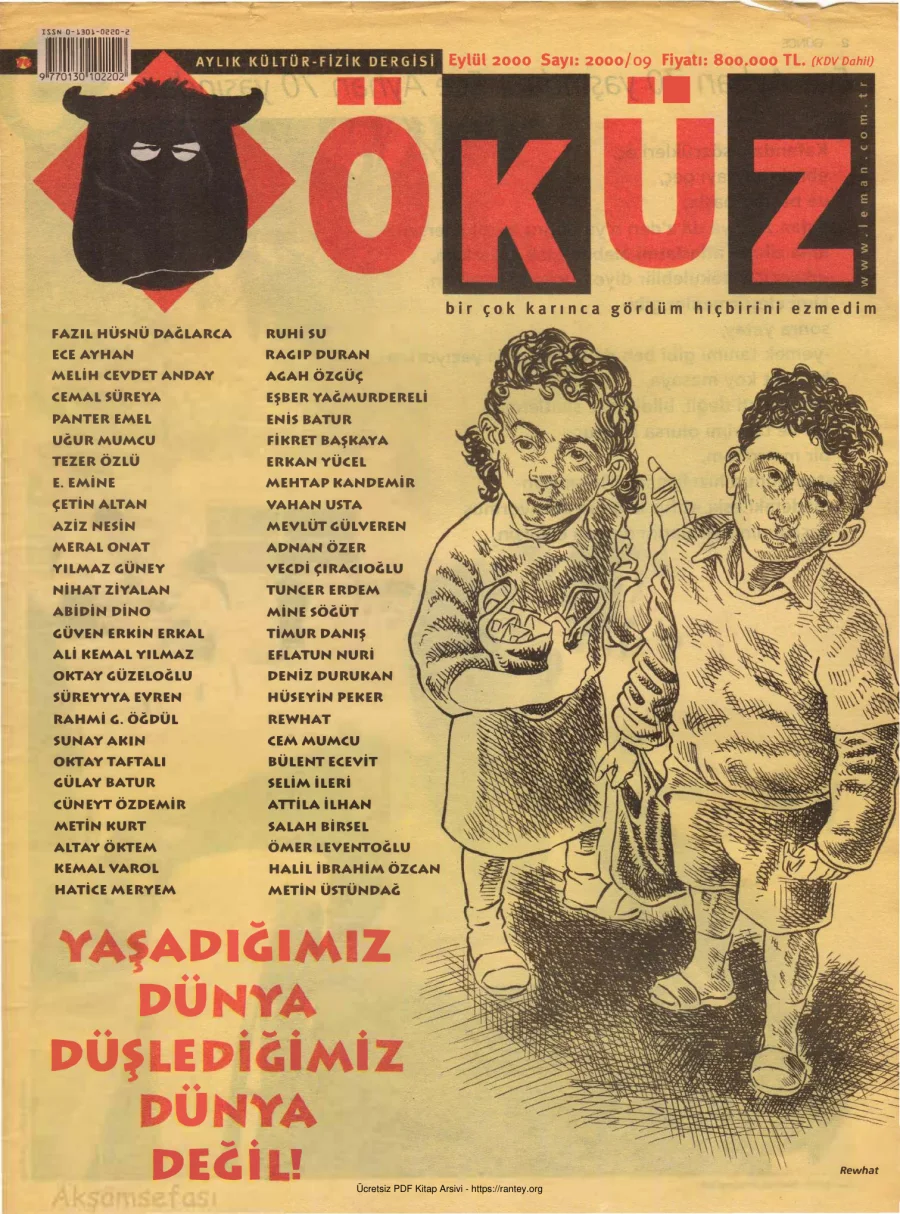Öküz Sayı 76 Eylül 2000 kapak görseli