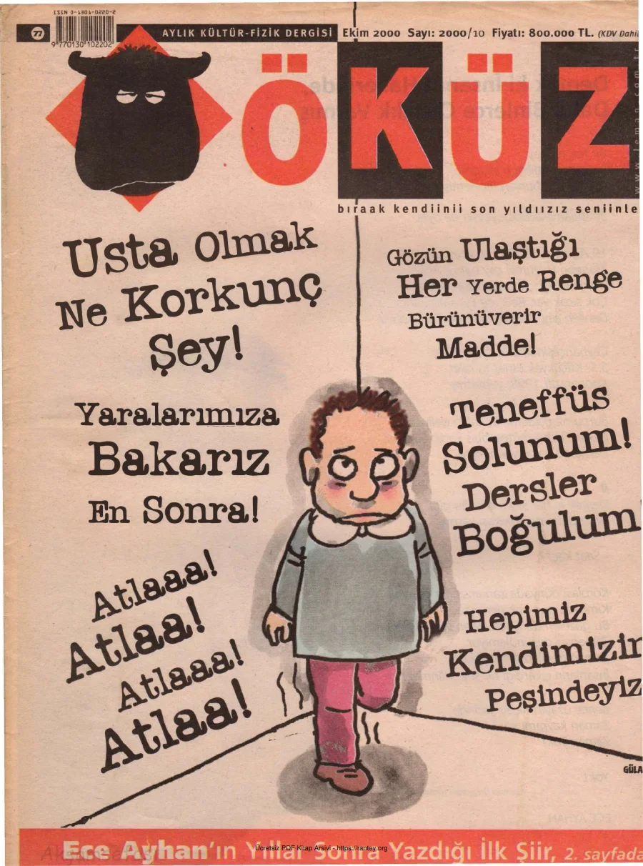 Öküz Sayı 77 Ekim 2000 kapak görseli