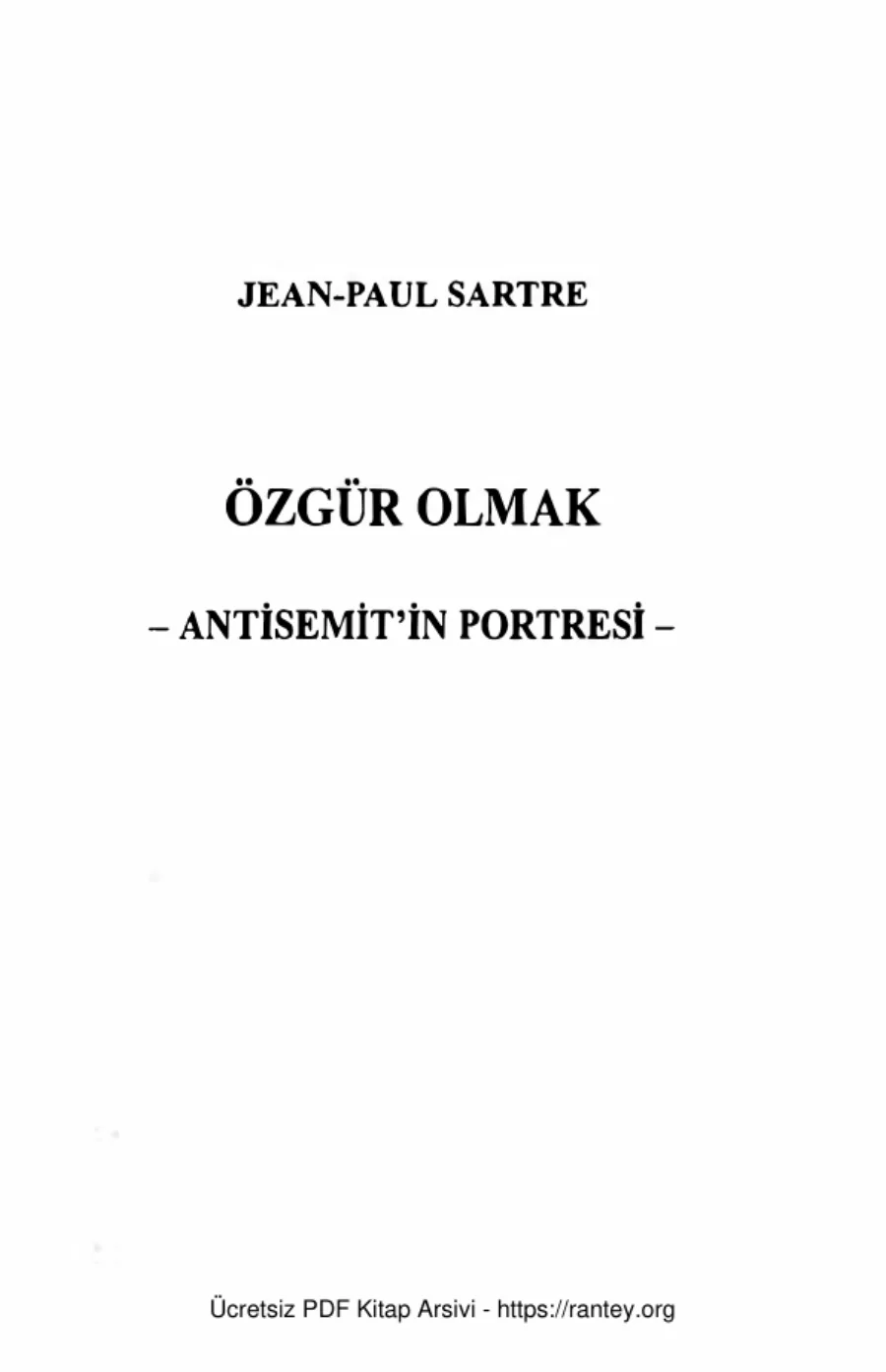 Olmak Antisemitin Portresi kapak görseli
