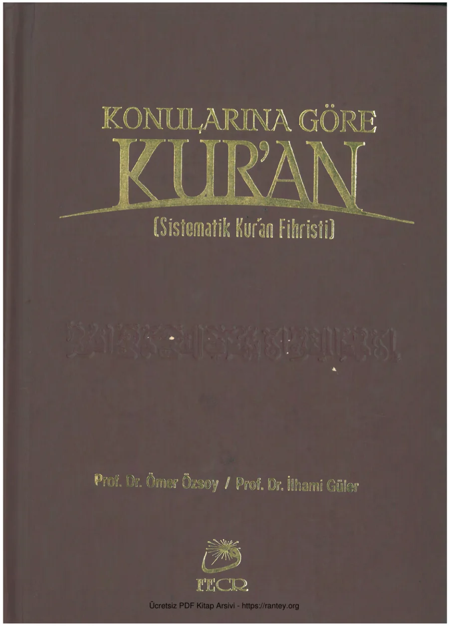 Ömer Özsoy Kuran Fihristi Fecr Yayınları kapak görseli