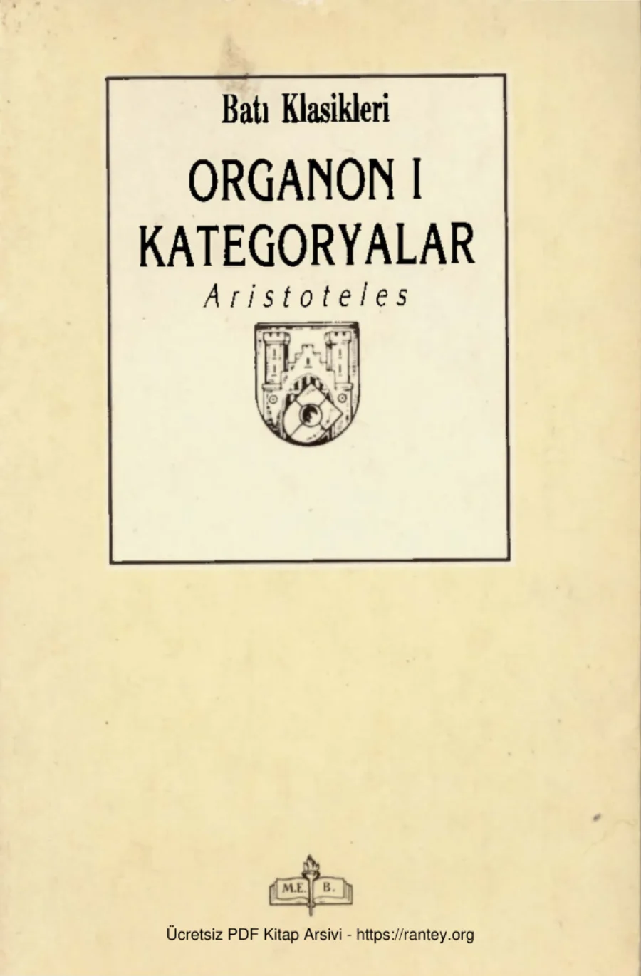 Organon Cilt I Kategorileri kapak görseli