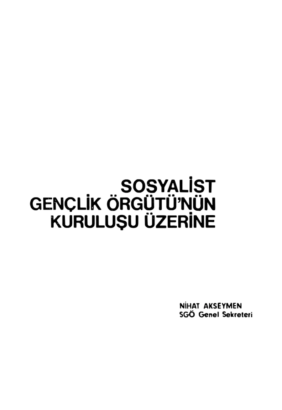 Örgütünün Kuruluşu Üzerine kapak görseli