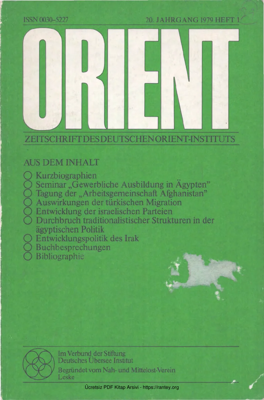 Orient 20 Jahrgang 1979 Heft 1 kapak görseli