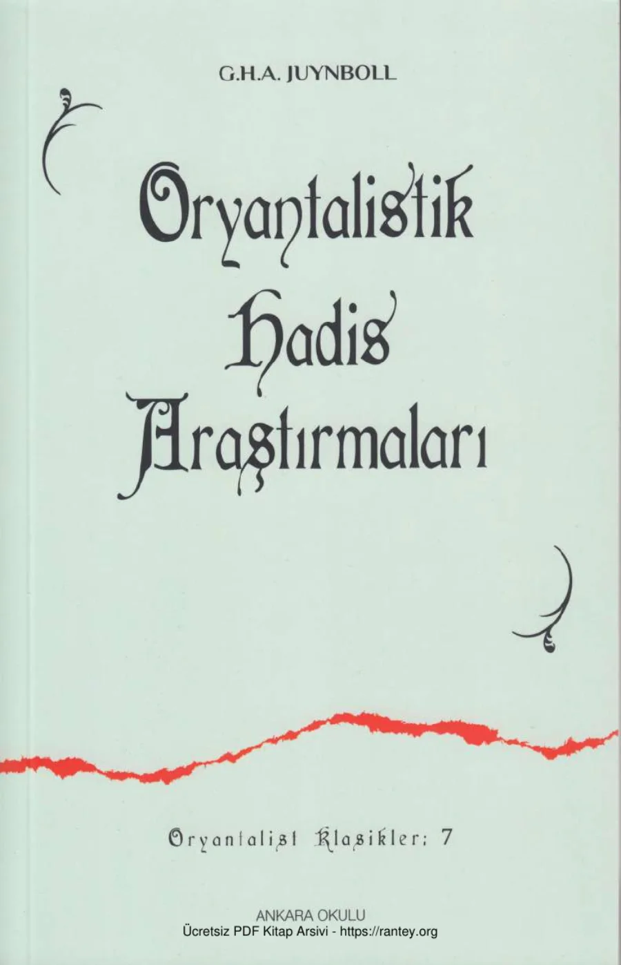 Oryantalistik Hadis Araştırmaları kapak görseli