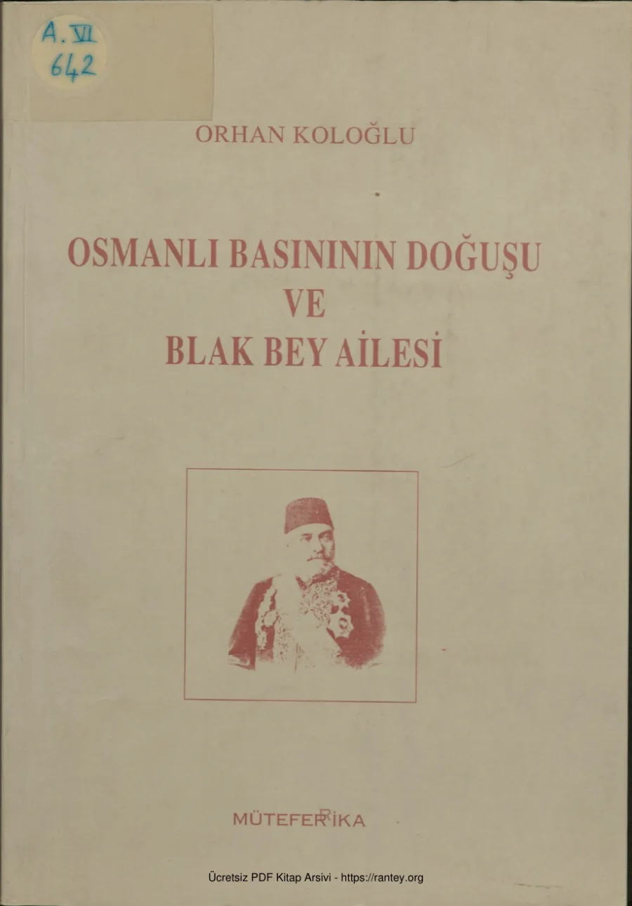 Osmanlı Basınının Doğuşu ve Blak Bey Ailesi kapak görseli