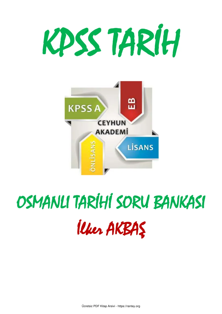 OSMANLI DEVLETİPDF SORU BANKASI 1000 Soru kapak görseli