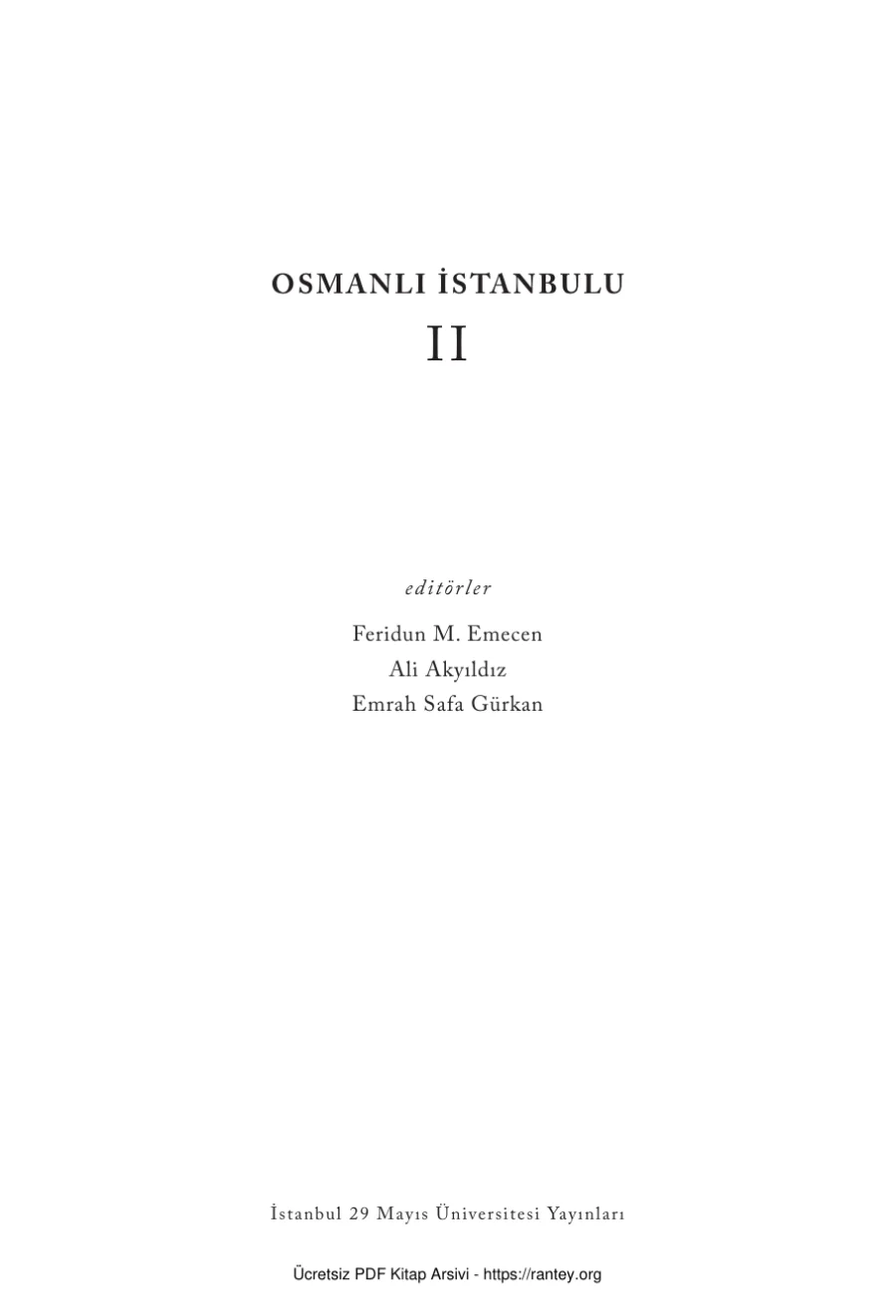 Osmanlı İstanbulu II kapak görseli