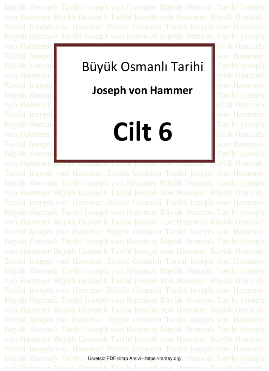 Osmanlı Tarihi 6Cilt kapak görseli
