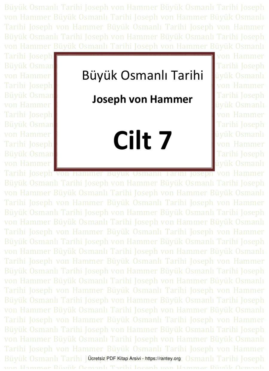Osmanlı Tarihi 7Cilt kapak görseli
