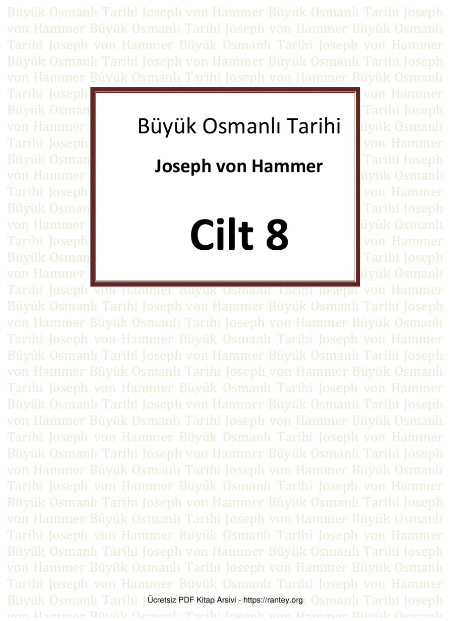 Osmanlı Tarihi 8Cilt kapak görseli