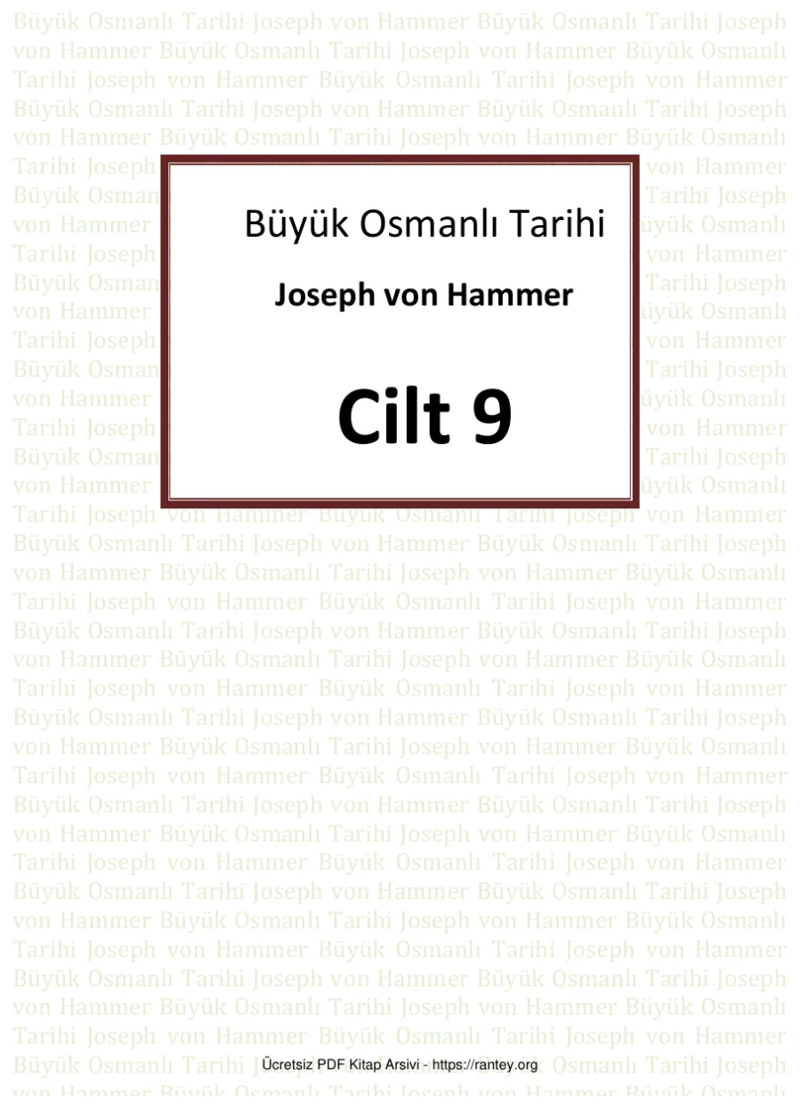 Osmanlı Tarihi 9Cilt kapak görseli