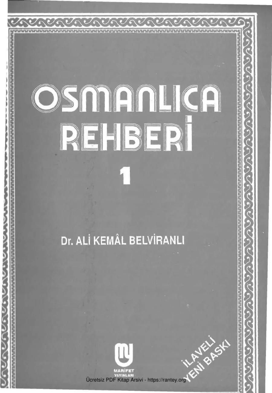 OSMANLICA REHBERİ ALİ KEMAL BELVİRANLI kapak görseli