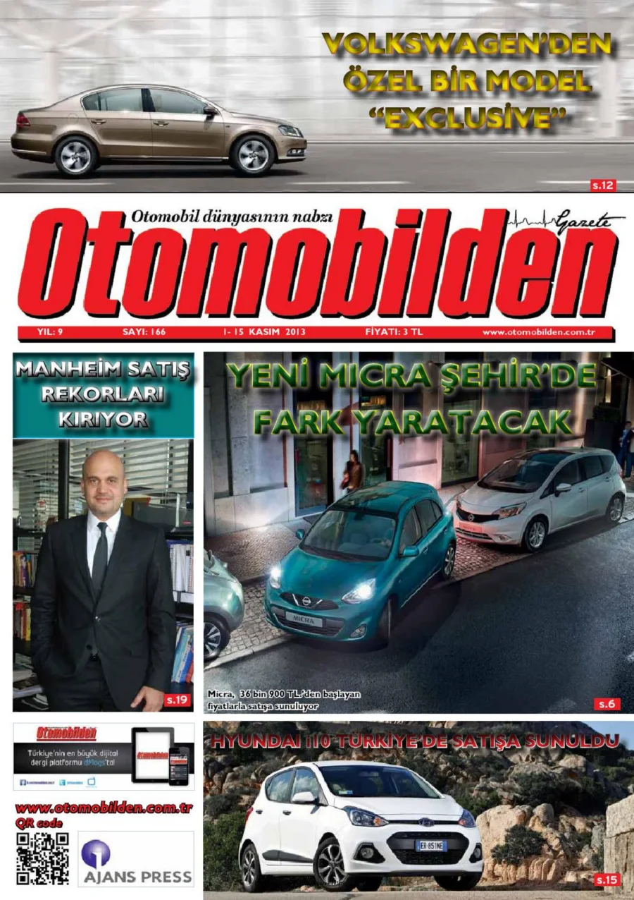 Otomobilden Kasim 2013 kapak görseli
