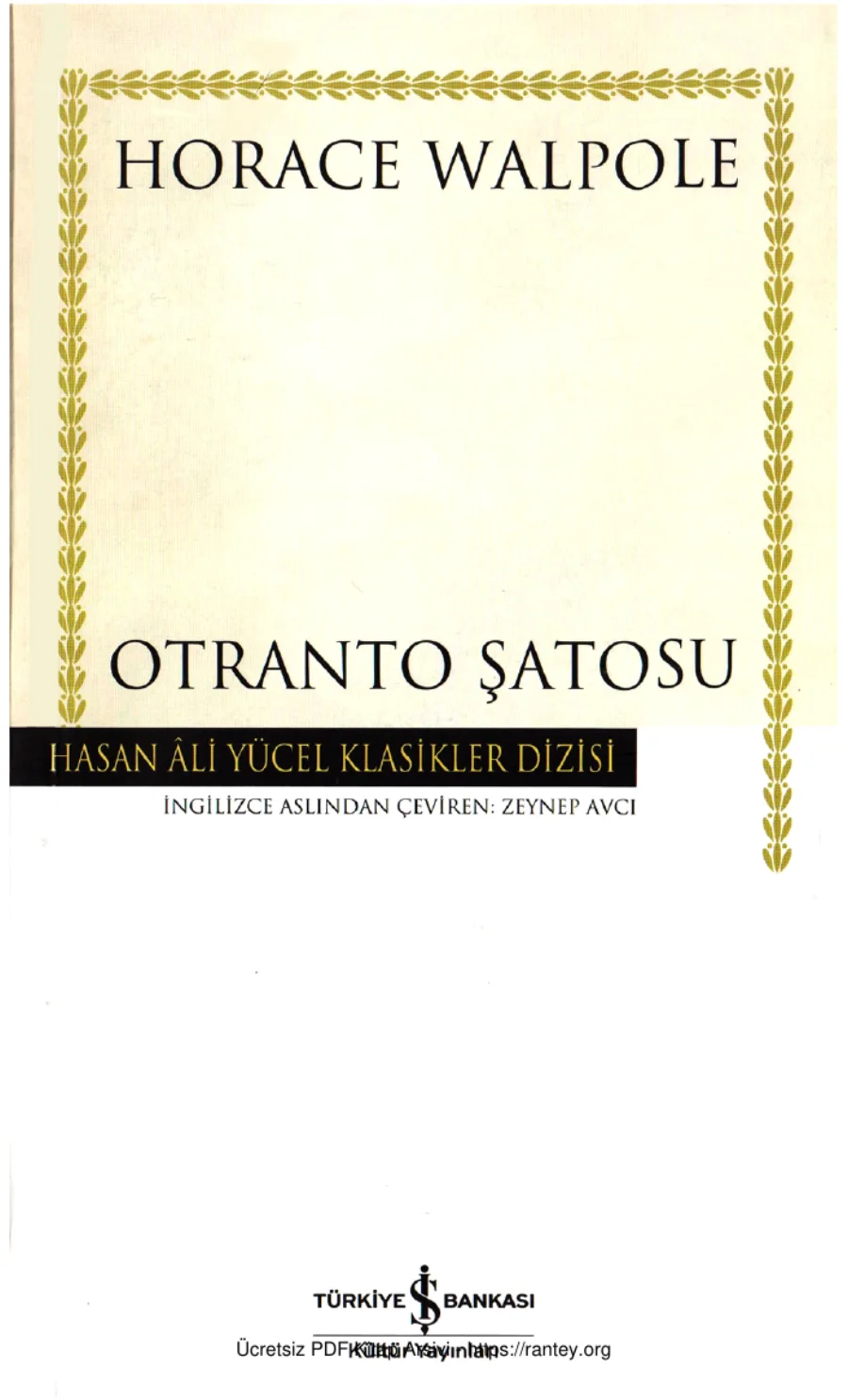 Otranto Şatosu kapak görseli