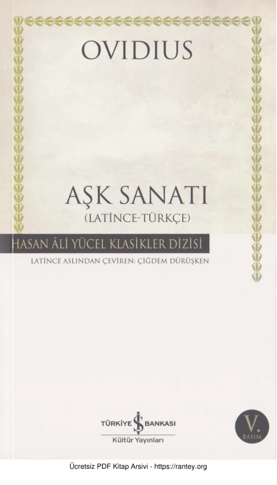 Ovidius Aşk Sanatı kapak görseli