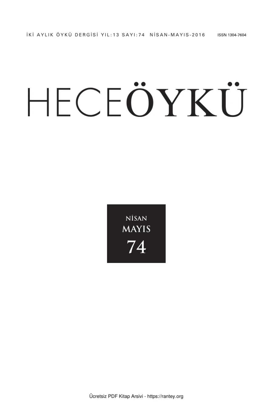 Öykü Sayı 074 kapak görseli