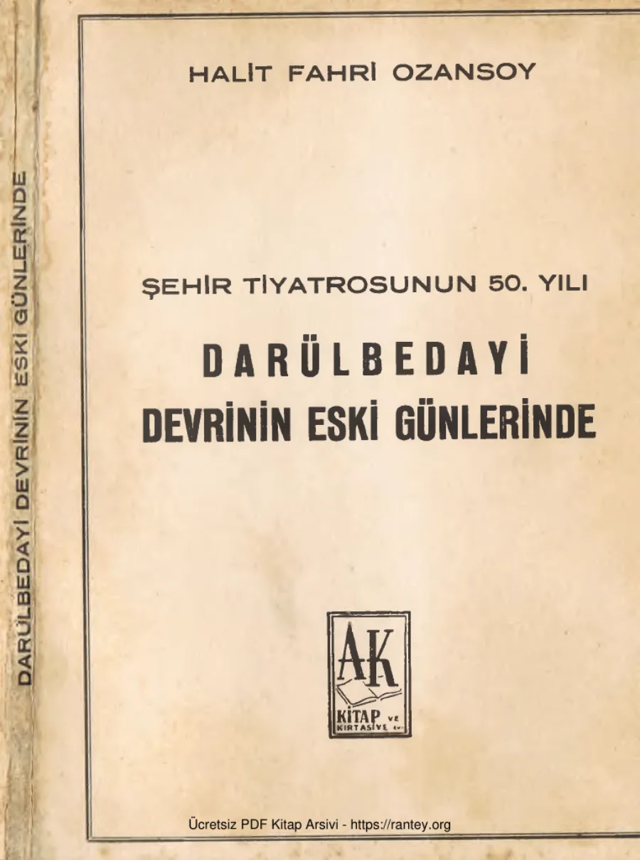 Ozansoy Darülbedayi Devrinin Eski Günlerinde kapak görseli