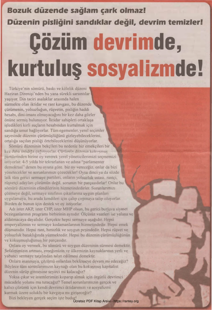 Özel Sayı 1090 Şubat 2014 Bozuk Düzende Sağlam Çark Olmaz kapak görseli
