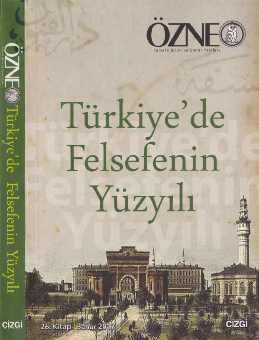Özne Sayı 26 Türkiyede Felsefenin Yüzyılı Bahar kapak görseli