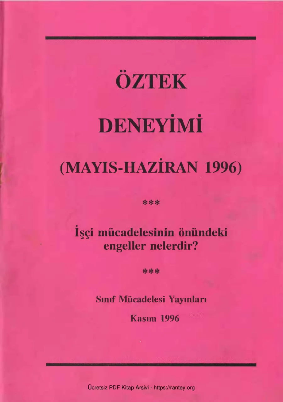 Öztek Deneyimi kapak görseli