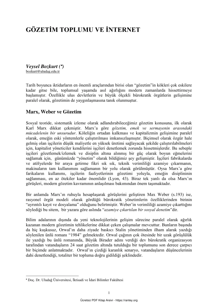 Panopticon ve Gözetim kapak görseli