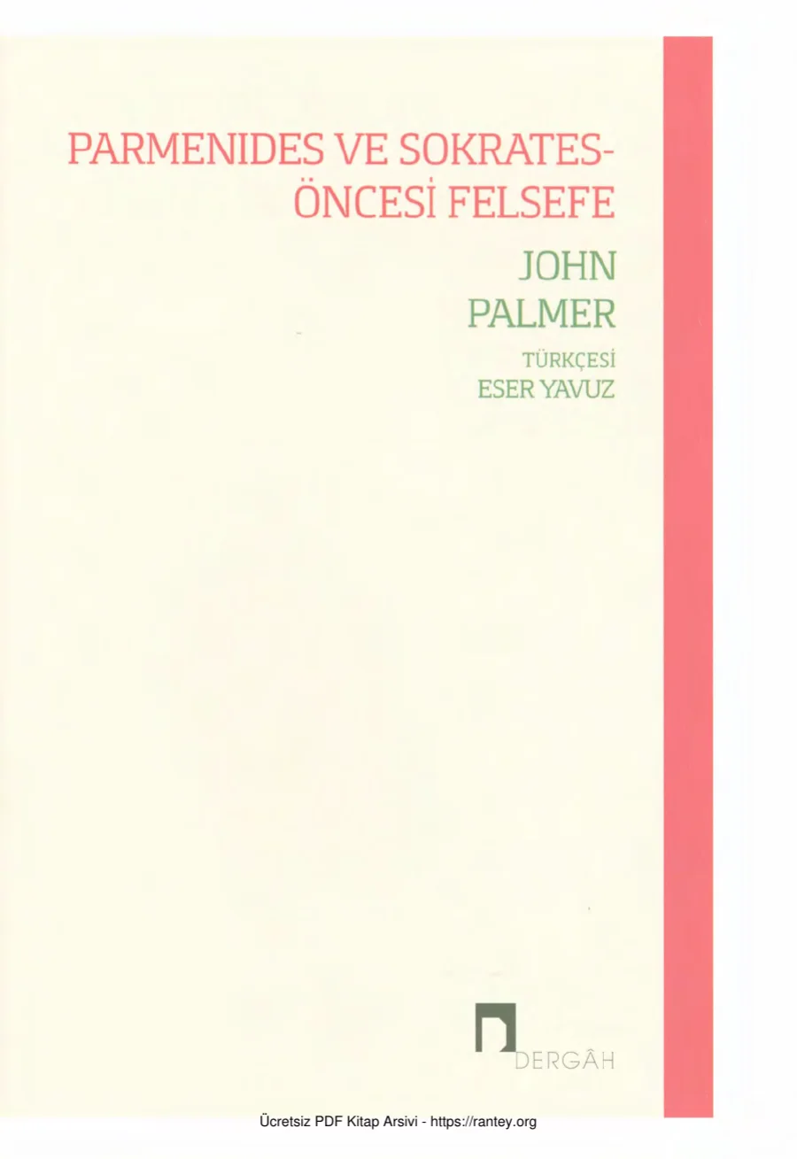 Parmenides ve Sokrates Öncesi Felsefe kapak görseli