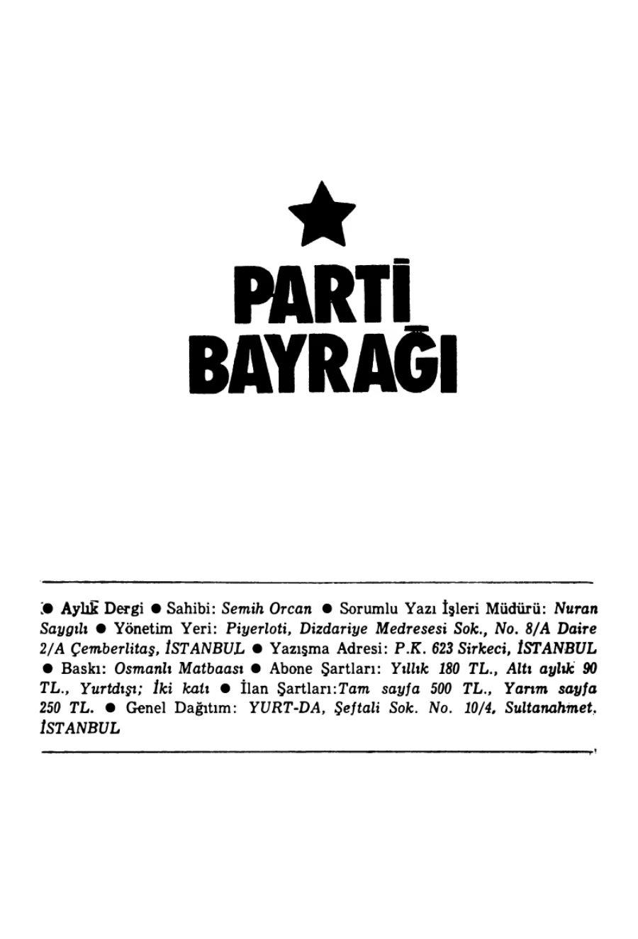 Parti Bayrağı Sayı 03 Mayıs kapak görseli