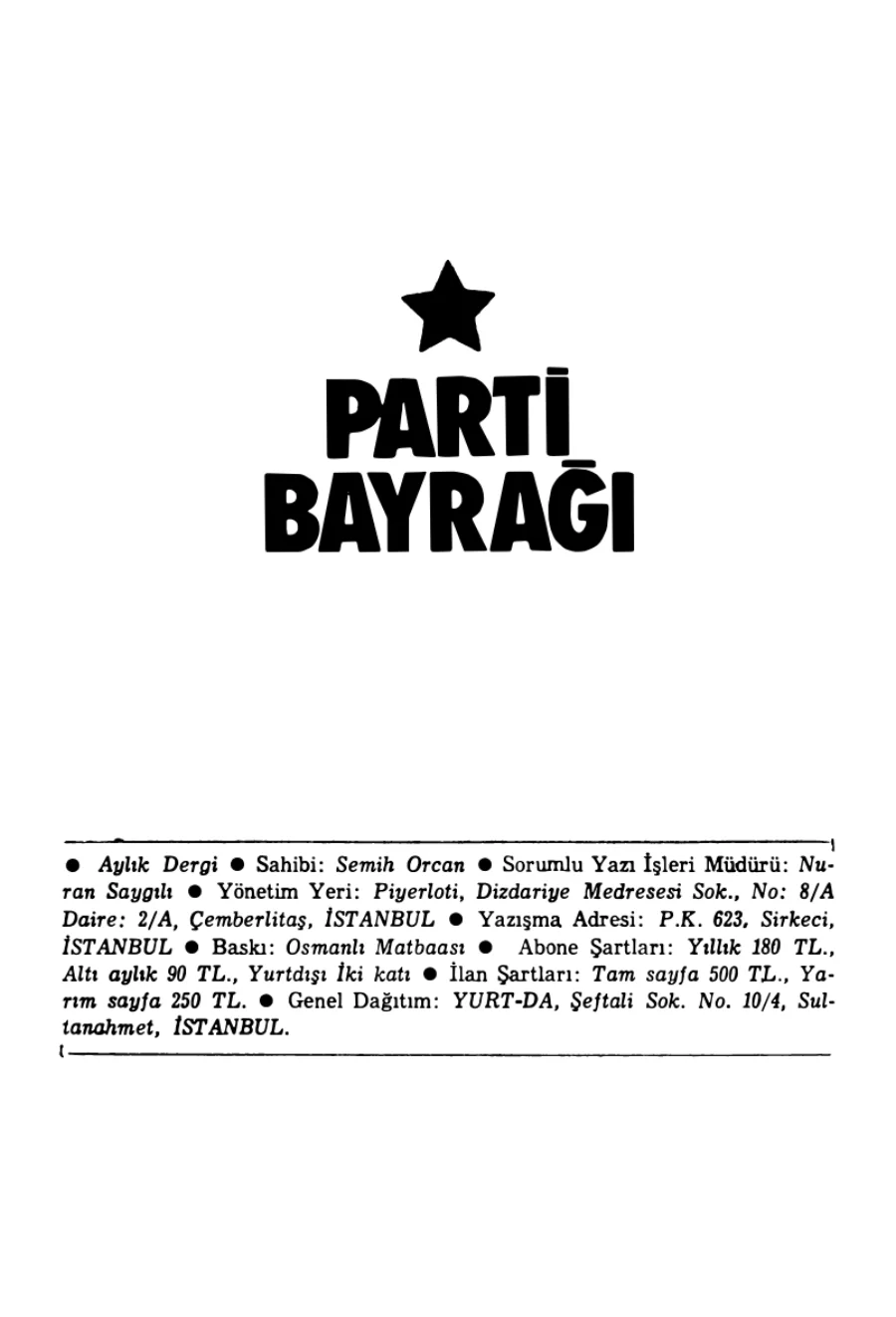 Parti Bayrağı Sayı 05 Temmuz kapak görseli