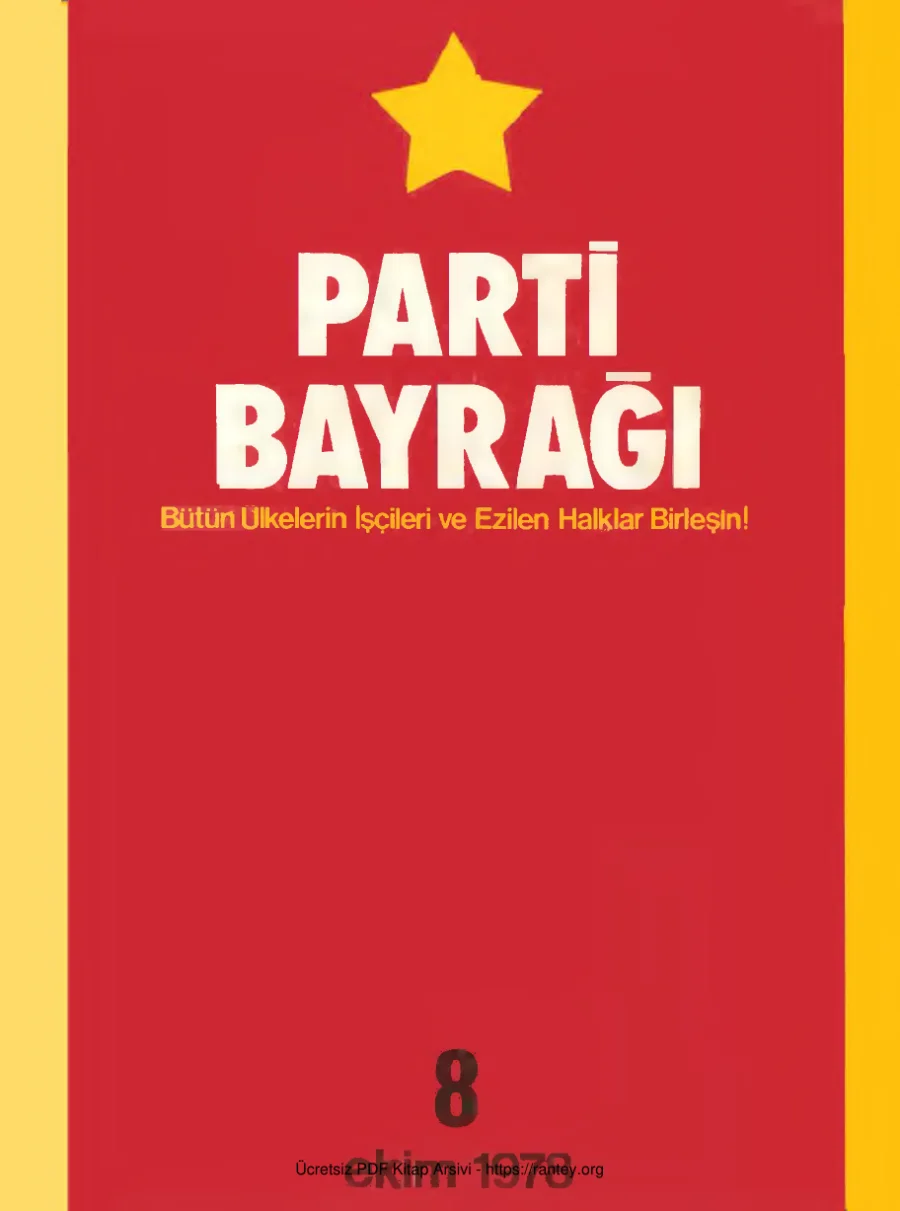 Parti Bayrağı Sayı 08 - Ekim 1978 kapak görseli