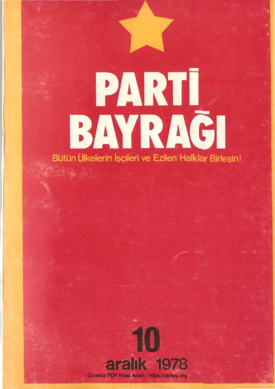 Parti Bayrağı Sayı 10 - Aralık 1978 kapak görseli