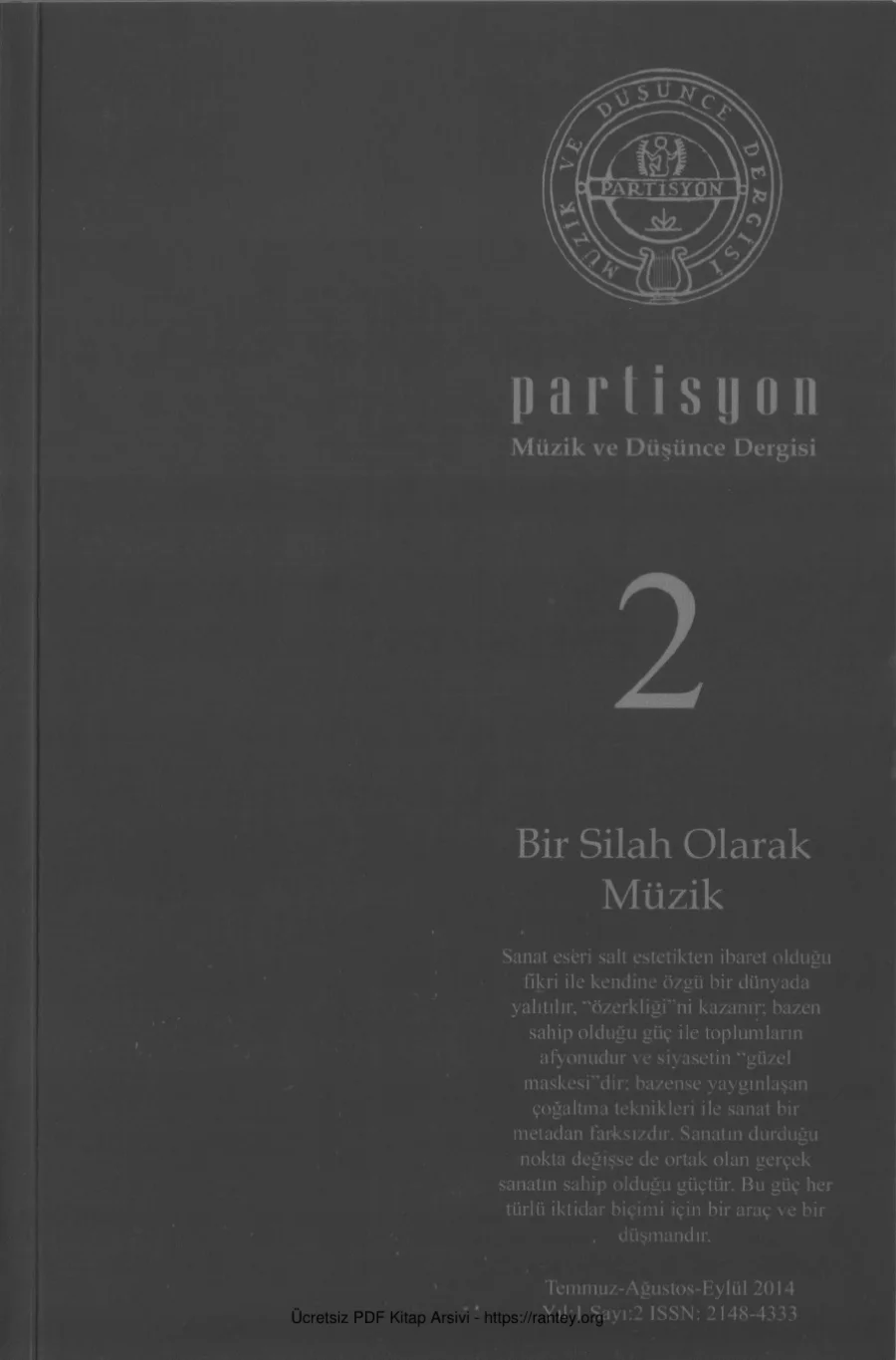Partisyon Dergisi 2 - Temmuz Ağustos Eylül 2014 kapak görseli