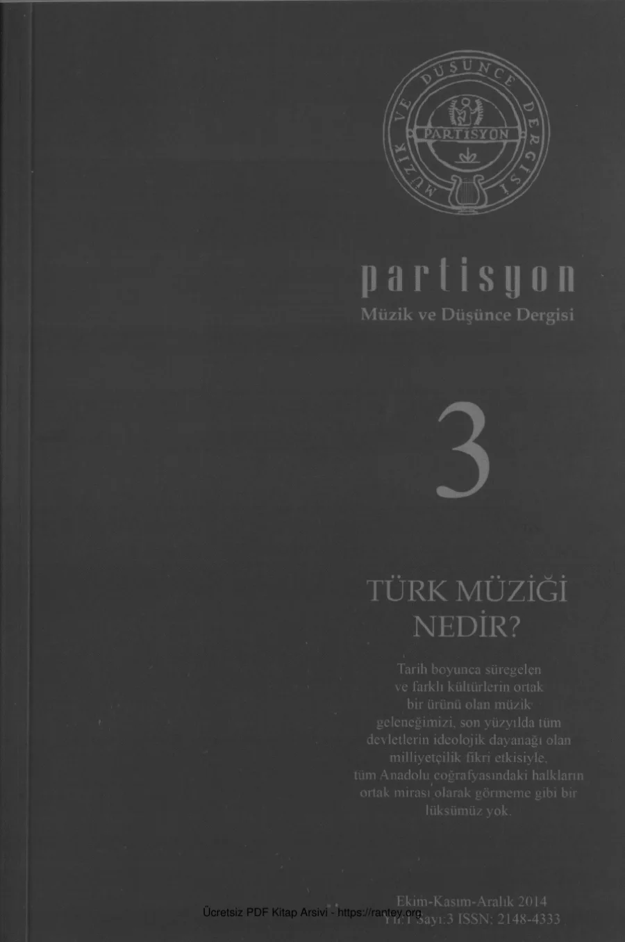 Partisyon Dergisi 3 - Ekim Kasım Aralık 2014 kapak görseli