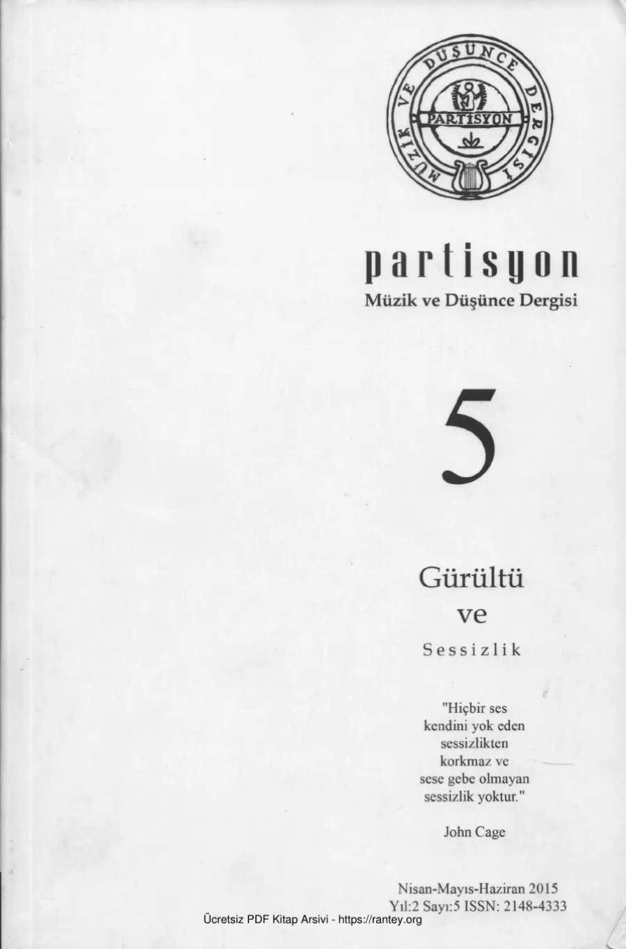 Partisyon Dergisi 5 - Nisan Mayıs Haziran 2015 kapak görseli