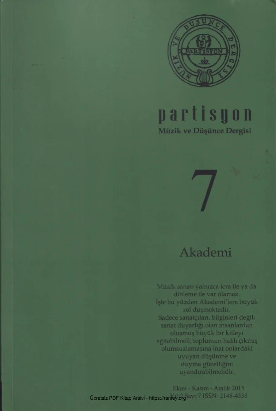 Partisyon Dergisi 7 - Ekim Kasım Aralık 2015 kapak görseli