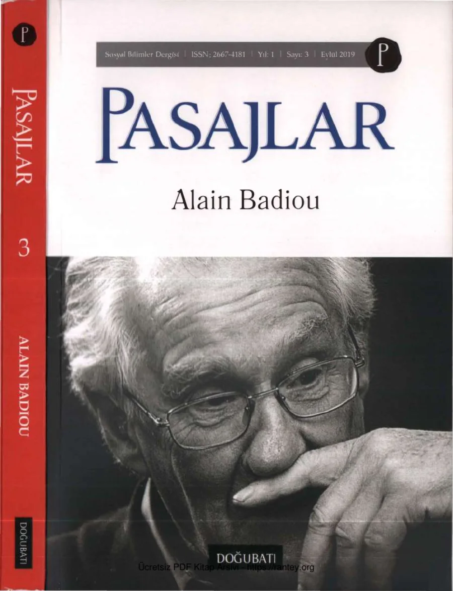 Pasajlar Sayı 003 Alain Badiou kapak görseli