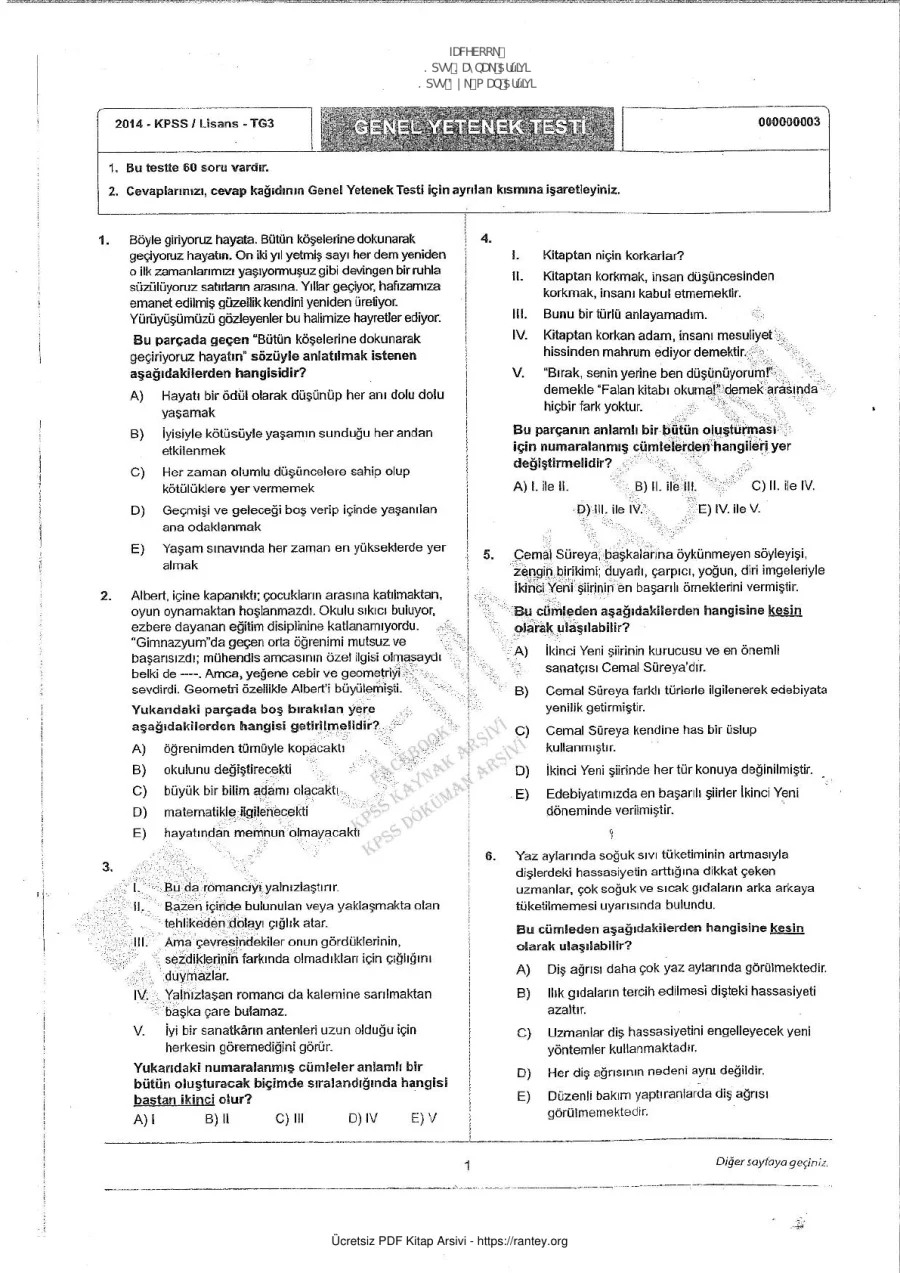 Pegem 2014 Tg3 GyGk kapak görseli