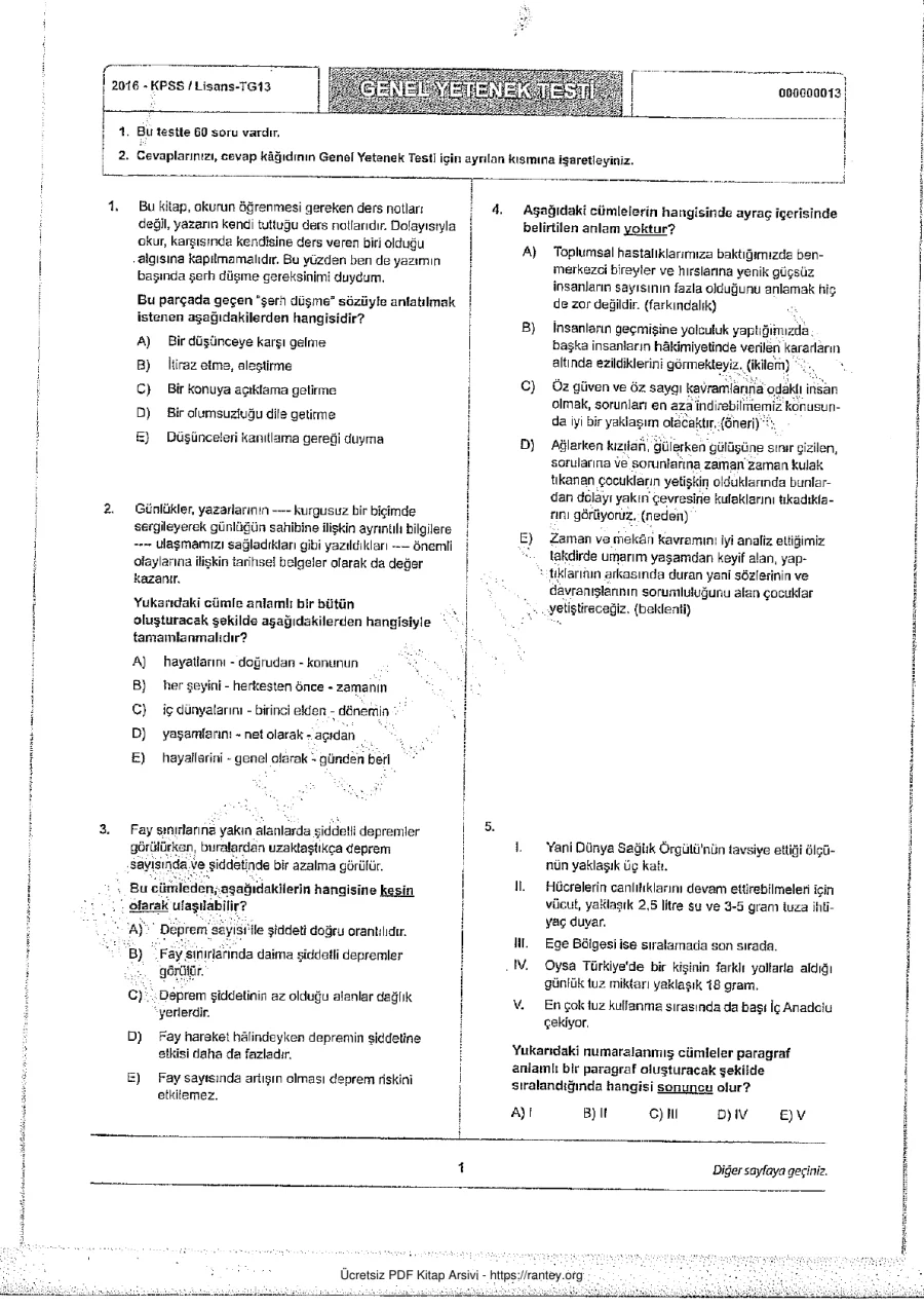 Pegem 2016 Tg13 GyGk kapak görseli