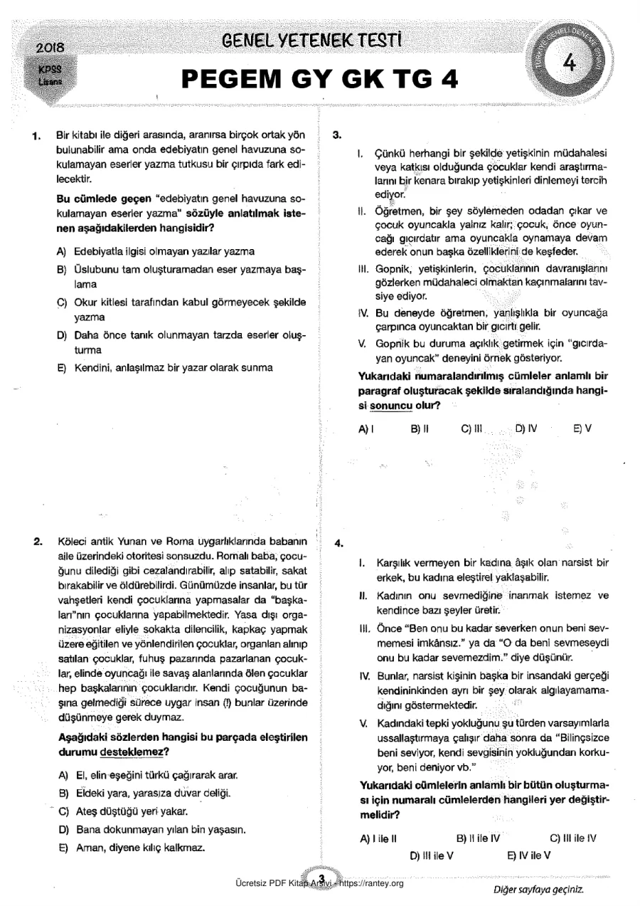 Pegem 2018 Tg4 GyGk kapak görseli