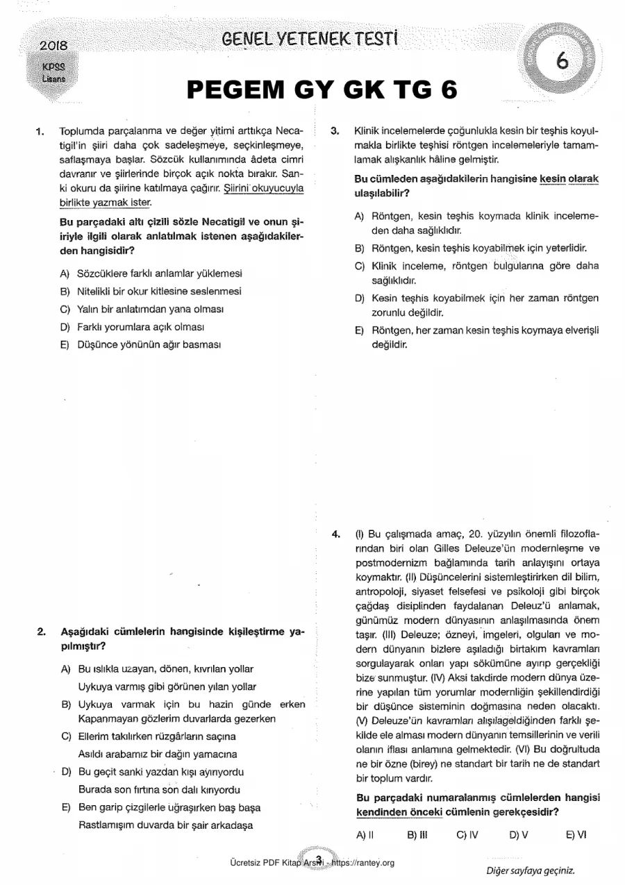 Pegem 2018 Tg6 GyGk kapak görseli