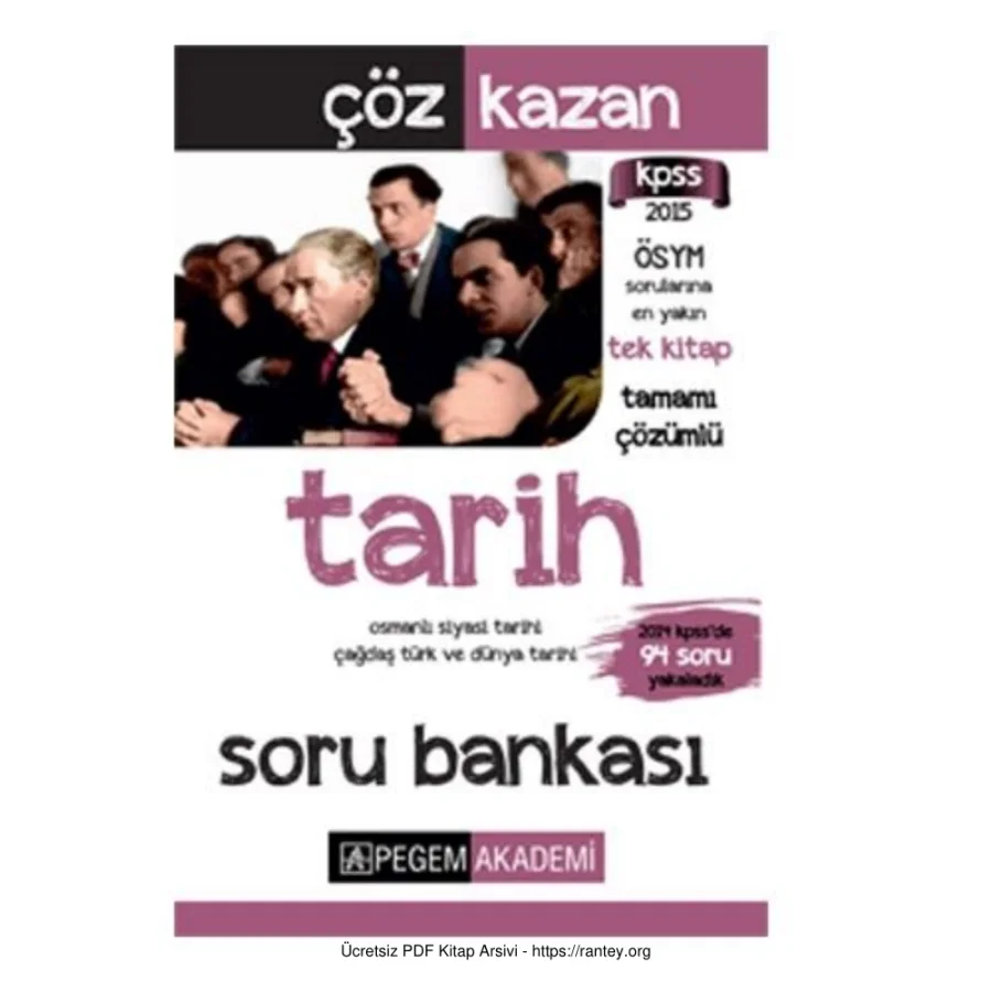 Pegem Tarih Soru Bankası 2015 kapak görseli