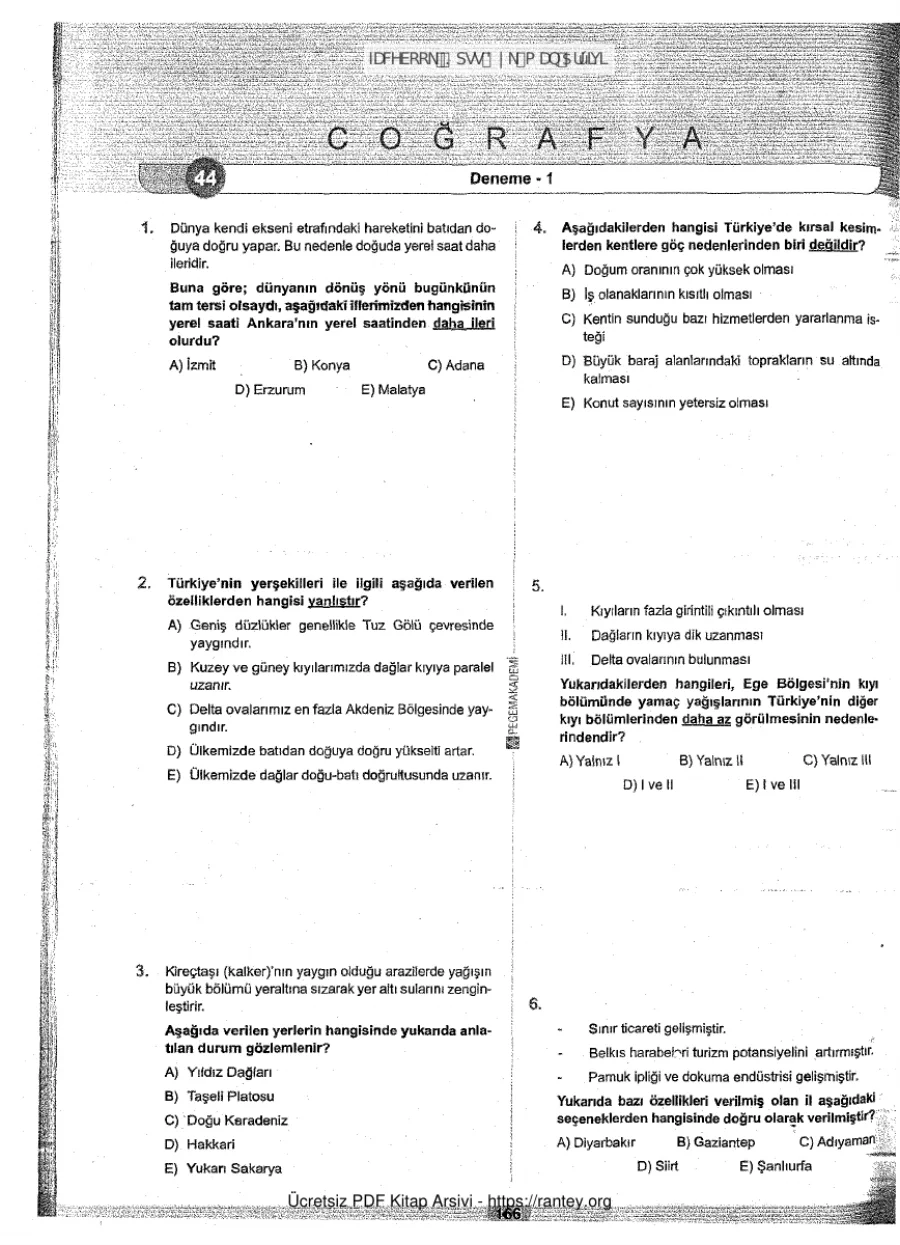 Pegem15CozumluCografyaDenemesi kapak görseli