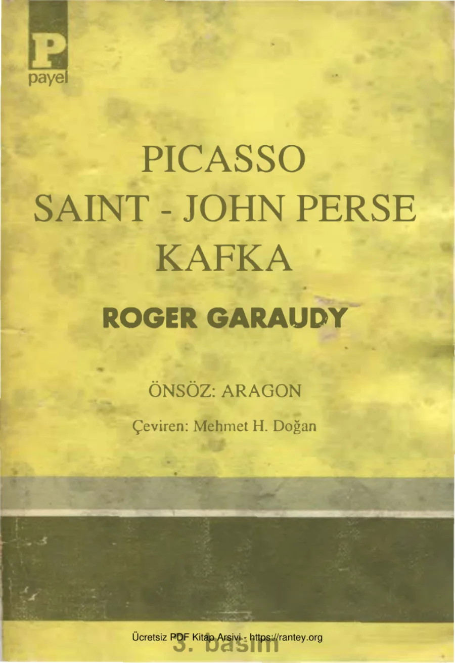 Picasso, Saint-John Perse, Kafka kapak görseli