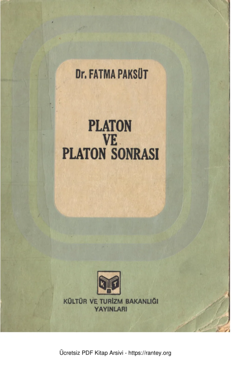 Platon ve Platon Sonrası Kültür Bakanlığı 1982 kapak görseli