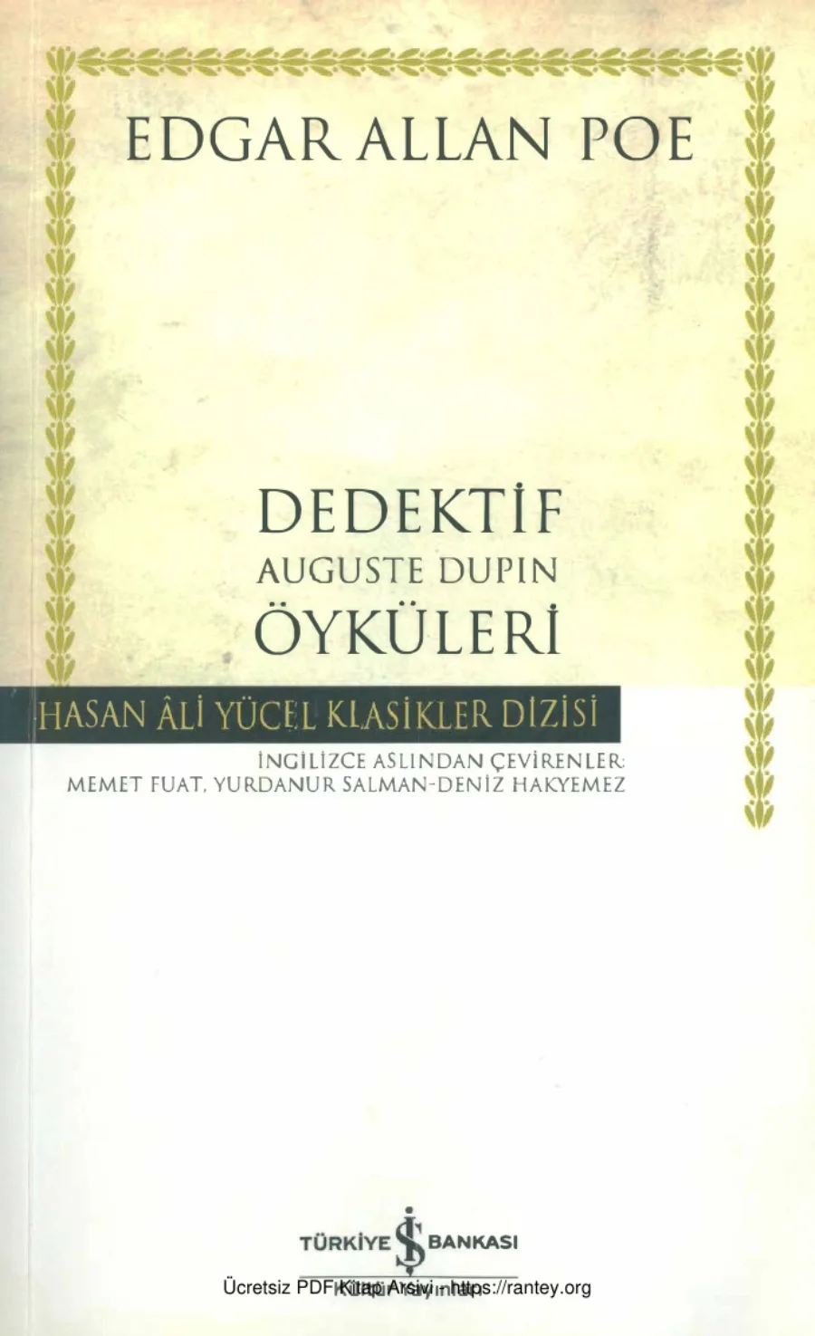 Poe Dedektif Auguste Dupin Öyküleriel kapak görseli