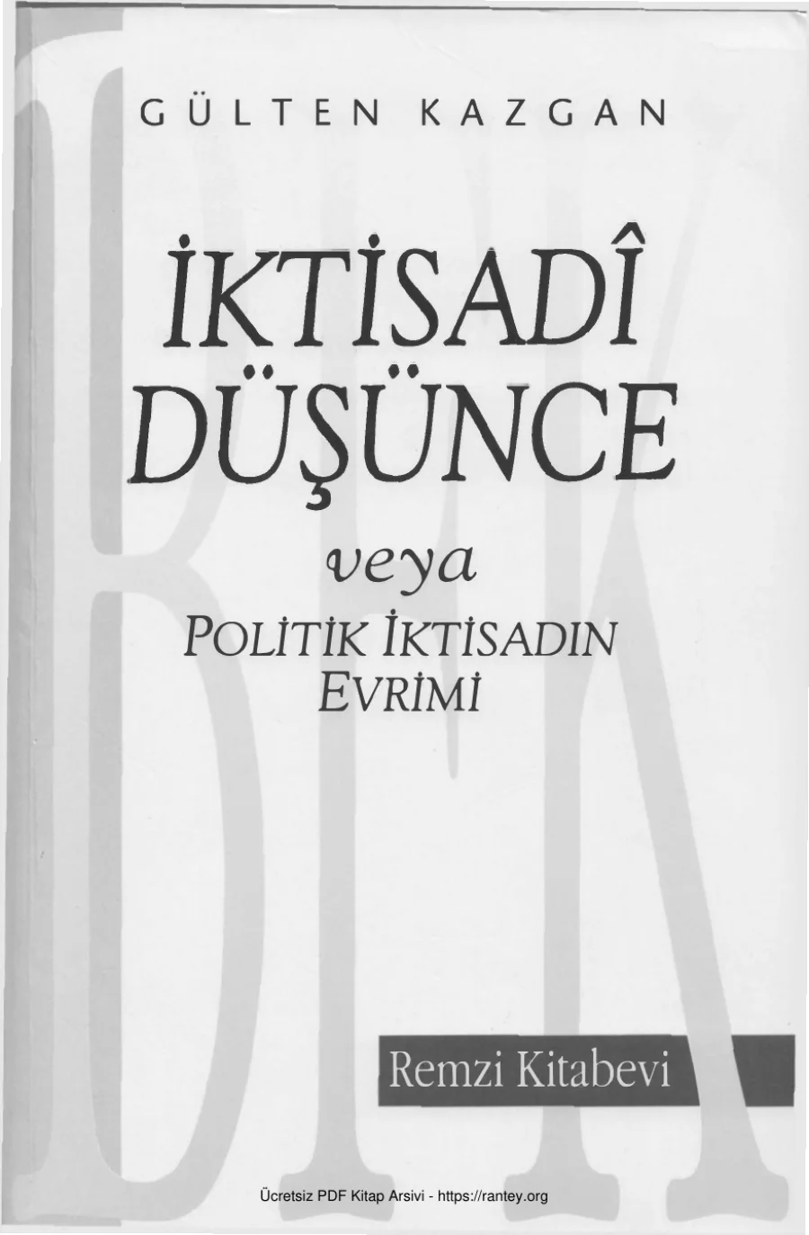 Politik İktisadın Evrimi kapak görseli