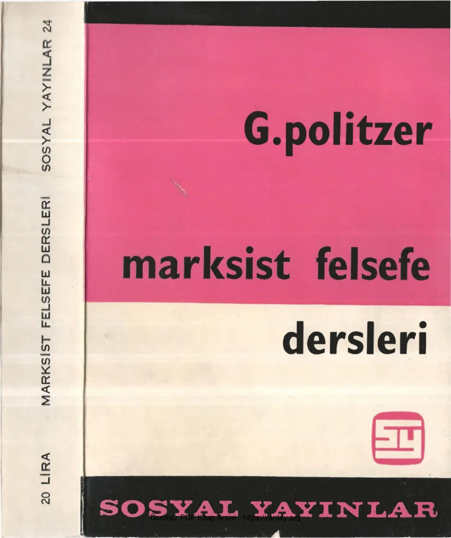 Politzer Marksist Felsefe Dersleri kapak görseli